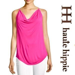 Haute Hippie Silk Cowl Neck Tank